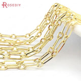1 Meter 24K Brass Oval Necklace Chains DIY Jewelry Making Supplies