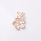 10pcs 18x28mm KC Plated Flowers for Jewelry Making