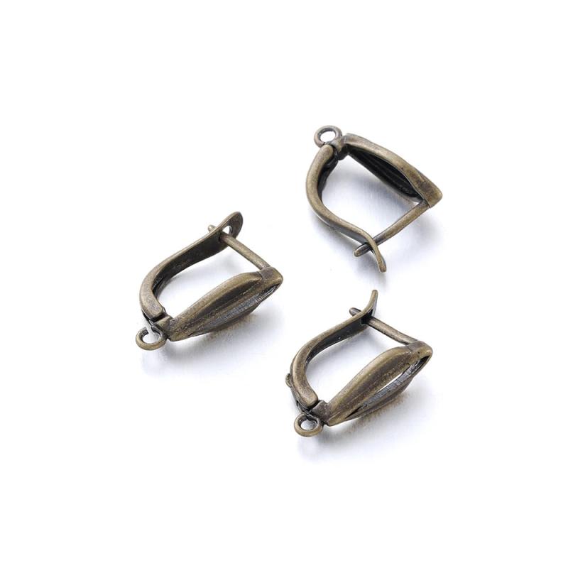 10Pcs 19mm French Lever Earring Hooks Wire Settings Base Hoops Findings