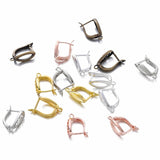 10Pcs 19mm French Lever Earring Hooks Wire Settings Base Hoops Findings