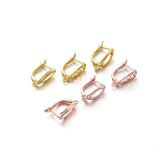 10Pcs 19mm French Lever Earring Hooks Wire Settings Base Hoops Findings