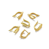 10Pcs 19mm French Lever Earring Hooks Wire Settings Base Hoops Findings