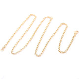 2pcs 3mm Stainless Steel Plated Necklace Chains for DIY Jewelry Making