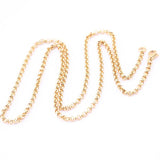 2pcs 3mm Stainless Steel Plated Necklace Chains for DIY Jewelry Making