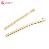 10PCS 56MM 24K Brass Snake Chain Earring Backs Jewelry Findings