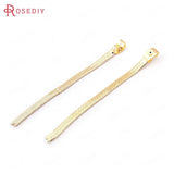10PCS 56MM 24K Brass Snake Chain Earring Backs Jewelry Findings