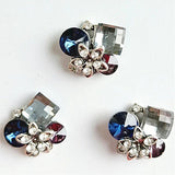 10 PCS Crystal Rhinestone Flowers 20*17mm DIY Jewelry Making