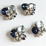 10 PCS Crystal Rhinestone Flowers 20*17mm DIY Jewelry Making