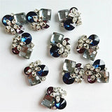 10 PCS Crystal Rhinestone Flowers 20*17mm DIY Jewelry Making