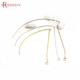 4PCS 93MM 24K Brass Tassel Earring Chain DIY Jewelry Findings