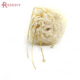 4PCS 93MM 24K Brass Tassel Earring Chain DIY Jewelry Findings