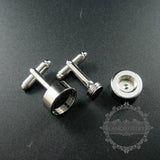 12mm Bezel Cufflink Settings - Silver, Bronze, Gold, Antiqued Brass