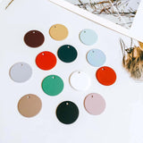 Round Shape Metal Pendant Earrings 10pcs