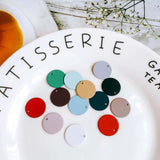 Round Shape Metal Pendant Earrings 10pcs