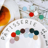 Round Shape Metal Pendant Earrings 10pcs