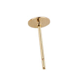 20pcs 14K Plated Brass Earrings Posts for DIY Jewelry Making