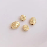 20PCS 14k Plated Flower Spacer Beads for Jewelry Making DIY Supplies