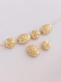 20PCS 14k Plated Flower Spacer Beads for Jewelry Making DIY Supplies