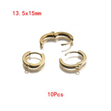 Raw Brass Lever Back Earring Hoop w/ Loop Hooks for Diy Drop Earrings