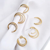 Raw Brass Lever Back Earring Hoop w/ Loop Hooks for Diy Drop Earrings