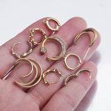 Raw Brass Lever Back Earring Hoop w/ Loop Hooks for Diy Drop Earrings