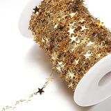 1m Stainless Steel Star Sequins Link Chains for Jewelry Making DIY Supplies