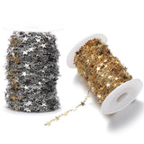 1m Stainless Steel Star Sequins Link Chains for Jewelry Making DIY Supplies