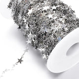 1m Stainless Steel Star Sequins Link Chains for Jewelry Making DIY Supplies