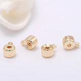 18K Plated Brass Clip Clasps Crimp End Beads for Jewelry Making
