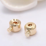 18K Plated Brass Clip Clasps Crimp End Beads for Jewelry Making