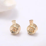 18K Plated Brass Clip Clasps Crimp End Beads for Jewelry Making