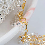 1m Star Chain DIY Necklace Chain 5mm Hollow Out Metal Copper Craft Jewelry