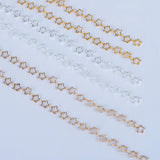 1m Star Chain DIY Necklace Chain 5mm Hollow Out Metal Copper Craft Jewelry