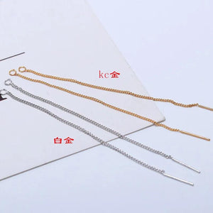 10pcs 925 Sterling Silver Earring Tassel Chain Ear Wire for DIY Jewelry Making