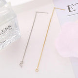 10pcs 925 Sterling Silver Earring Tassel Chain Ear Wire for DIY Jewelry Making