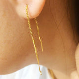 10pcs 925 Sterling Silver Earring Tassel Chain Ear Wire for DIY Jewelry Making