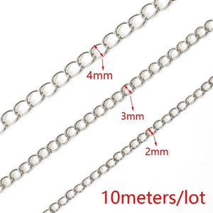 10m Stainless Steel Necklace Chains DIY Jewelry Making Accessories
