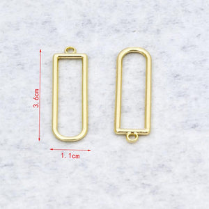 10pcs Hollow Pendant Base Open Bezel Pendants Jewelry Making Findings