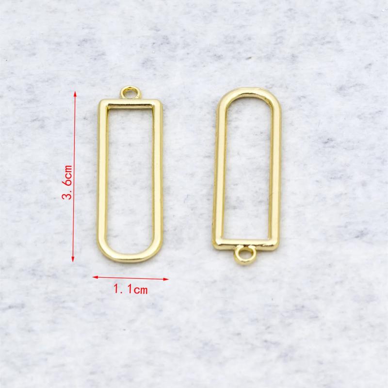 10pcs Hollow Pendant Base Open Bezel Pendants Jewelry Making Findings