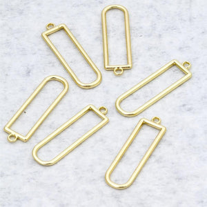 10pcs Hollow Pendant Base Open Bezel Pendants Jewelry Making Findings