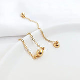 14K Plated Brass Magnetic Bracelet Clasp Safety Chain DIY Jewelry Making