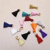 20pcs 20mm Mini Silk Tassels for Earrings Jewelry DIY Fringe Findings