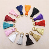 20pcs 20mm Mini Silk Tassels for Earrings Jewelry DIY Fringe Findings