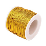 50M Golden 2mm Metallic Braided Cords Thread for Jewelry Making