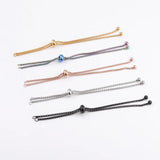 3-Piece Stainless Steel Bolo Chain Bracelets Adjustable Slider