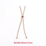 3-Piece Stainless Steel Bolo Chain Bracelets Adjustable Slider
