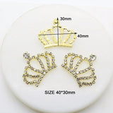 10pcs 30*40mm Rhinestone Crown Pendant DIY Jewelry Findings