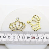 10pcs 30*40mm Rhinestone Crown Pendant DIY Jewelry Findings