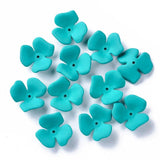20pcs Acrylic Flower Bead Caps For Jewelry Making DIY 23x20 22x7mm