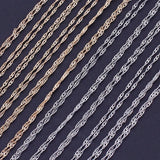 12Pcs K Clasp Twisted Necklace Chains for DIY Jewelry Making